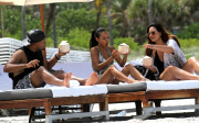Karrueche Tran's Coconut Runneth Over in Miami Beach