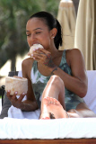Karrueche Tran's Coconut Runneth Over in Miami Beach