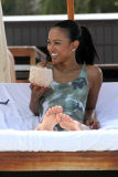 Karrueche Tran's Coconut Runneth Over in Miami Beach