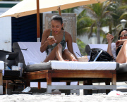 Karrueche Tran's Coconut Runneth Over in Miami Beach