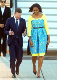 Michelle Obama arrives at Stansted airport, Britain - 15 Jun 2015