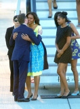 Michelle Obama arrives at Stansted airport, Britain - 15 Jun 2015