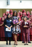 Michelle Obama in London to visit school and stand up for girls' rights to education
