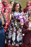 Michelle Obama in London to visit school and stand up for girls' rights to education

