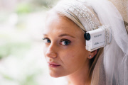 Sony and royal milliner create bride's eye view wearable technology wedding veils, Britain - 17 Jun 2015