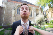 Sony and royal milliner create bride's eye view wearable technology wedding veils, Britain - 17 Jun 2015