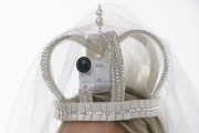 Sony and royal milliner create bride's eye view wearable technology wedding veils, Britain - 17 Jun 2015