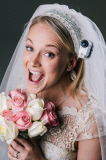 Sony and royal milliner create bride's eye view wearable technology wedding veils, Britain - 17 Jun 2015