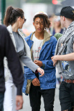 *EXCLUSIVE* Hailey Baldwin gets a lift with Jaden Smith and Kendall Jenner