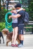 Amanda Seyfried and her trainer hug it out in NYC