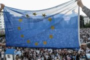 Pro Europe demonstration at Syntagma Square, Athens, Greece - 18 Jun 2015
