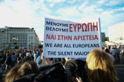 Pro Europe demonstration at Syntagma Square, Athens, Greece - 18 Jun 2015