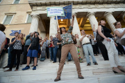 Pro Europe demonstration at Syntagma Square, Athens, Greece - 18 Jun 2015