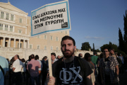 Pro Europe demonstration at Syntagma Square, Athens, Greece - 18 Jun 2015