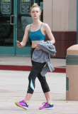 Exclusive... Elle Fanning Has A Busy Saturday Morning 