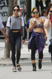 Vanessa Hudgens, Stella Hudgens and Kim Hidalgo Going Home after the Gym