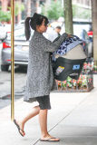 *EXCLUSIVE* Hilaria Baldwin arrives home with new baby Rafael