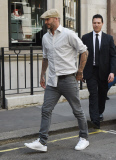 FAMEFLYNET - Exclusive: David Beckham Seen Visiting The Victoria Beckham Shop While Shopping At Dover Street Market In London