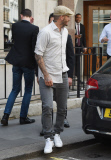 FAMEFLYNET - Exclusive: David Beckham Seen Visiting The Victoria Beckham Shop While Shopping At Dover Street Market In London
