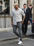 FAMEFLYNET - Exclusive: David Beckham Seen Visiting The Victoria Beckham Shop While Shopping At Dover Street Market In London