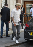 FAMEFLYNET - Exclusive: David Beckham Seen Visiting The Victoria Beckham Shop While Shopping At Dover Street Market In London