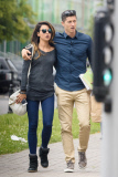 FAMEFLYNET - Exclusive: Footballer Robert Lewandowski And His Wife Anna Spotted At A Restaurant In Warsaw