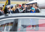 Queen Elisabeth II and prince Philip arrive in Berlin