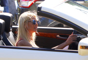 Tara Reid Out For A Cruise In Her Mercedes 