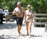 Semi-Exclusive... Kelsey Grammer & Katye Enjoy A Morning Dip In Miami 
