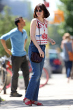 *EXCLUSIVE* Dakota Johnson and Rebel Wilson on the set of "How to Be Single" **NO Australia**