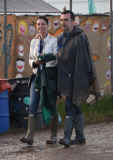 FAMEFLYNET - Mary McCartney And Simon Aboud Seen At Glastonbury 2015