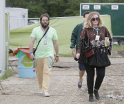 FAMEFLYNET - Adele And Her Partner Simon Konecki Spotted At The Glastonbury Festival