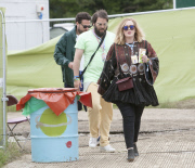 FAMEFLYNET - Adele And Her Partner Simon Konecki Spotted At The Glastonbury Festival