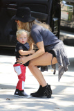 *EXCLUSIVE* Fergie takes her adorable Axl for a mommy and me day