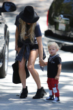*EXCLUSIVE* Fergie takes her adorable Axl for a mommy and me day
