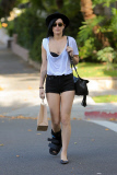 *EXCLUSIVE* Rumer Willis visits a hair salon with a stress fracture in her foot