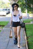 *EXCLUSIVE* Rumer Willis visits a hair salon with a stress fracture in her foot