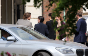 **NO UK RIGHTS** FAMEFLYNET - Exclusive: Angelina Jolie And Brad Pitt Visit The Duke And Duchess Of Cambridge