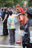 Cynthia Nixon and Christine Marinoni with son Max Ellington Nixon-Marinoni at NY Gay Pride Parade