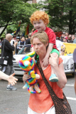 Cynthia Nixon and Christine Marinoni with son Max Ellington Nixon-Marinoni at NY Gay Pride Parade