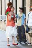 Cynthia Nixon and Christine Marinoni with son Max Ellington Nixon-Marinoni at NY Gay Pride Parade