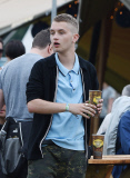 FAMEFLYNET - Exclusive: Rafferty Law Spotted With Friends Drinking And Smoking A Suspicious Cigarette At Glastonbury 2015