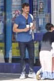 FAMEFLYNET - Exclusive: Jamie Dornan Spotted Out With His Wife And Daughter In Notting Hill