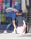 FAMEFLYNET - Exclusive: Jamie Dornan Spotted Out With His Wife And Daughter In Notting Hill