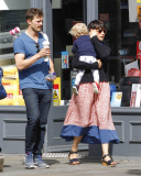 FAMEFLYNET - Exclusive: Jamie Dornan Spotted Out With His Wife And Daughter In Notting Hill