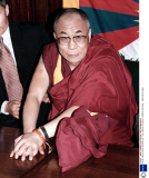 DALAI LAMA GIVING SPEECH AT THE JUBILEE ROOMS, LONDON, BRITAIN - 1999