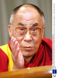 THE DALAI LAMA AT A PRESS CONFERENCE WITH RICHARD GERE DURING HIS VISIT TO NEW YORK, AMERICA - 16 SEP 2003