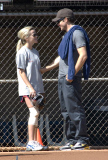 EXCLUSIVE: Reese Practing Softball While Jake Watches On (USA AND OZ ONLY, NO BLOGS) 
