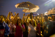Greece: Demonstration in Favor of Remaining in Eurozone