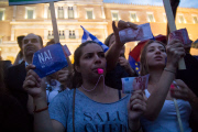 Greece: Demonstration in Favor of Remaining in Eurozone